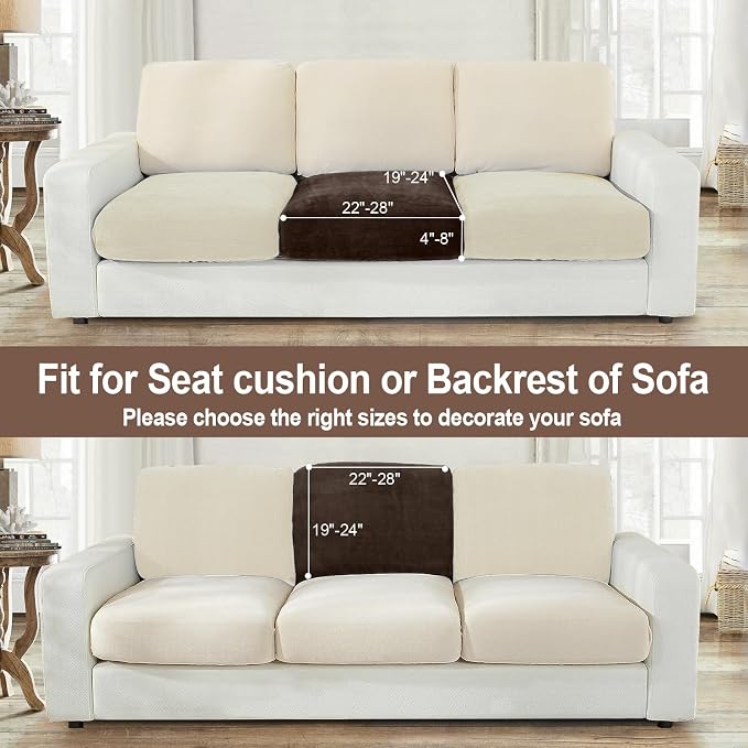 NAISI Couch Cushion Covers 1 Piece Velvet Stretch Sofa Seat Covers or Backrest - Image 4