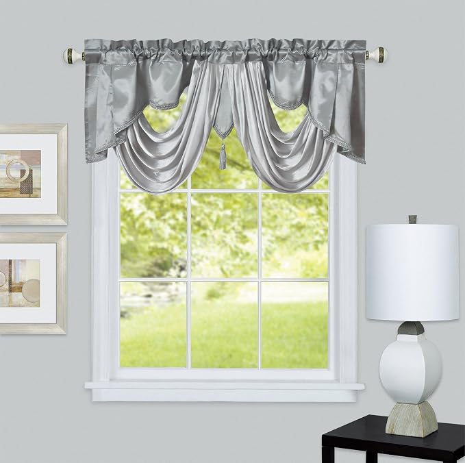 GOHD Valarie Fancy Window Valance. 54 x 18. Taffeta Fabric - Image 2