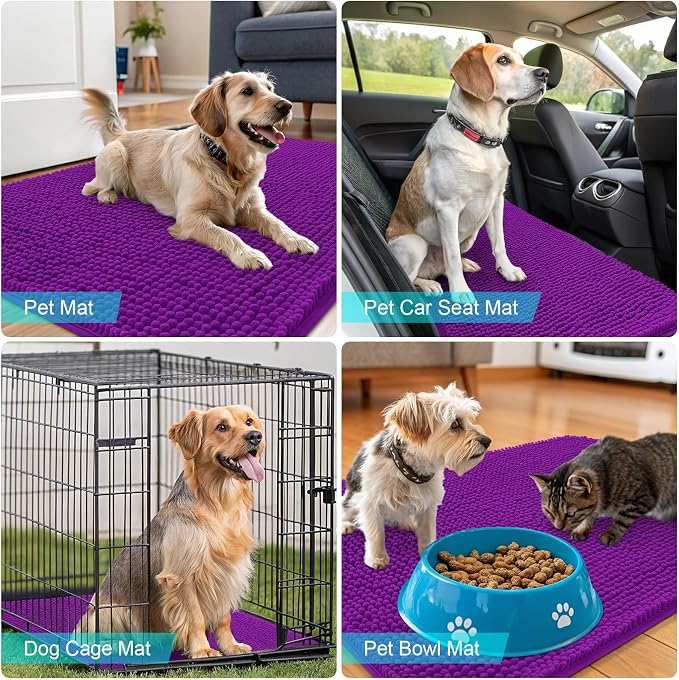 OLANLY Dog Door Mat for Muddy Paws 40x32, Absorbs Moisture and Dirt, Absorbent - Image 7