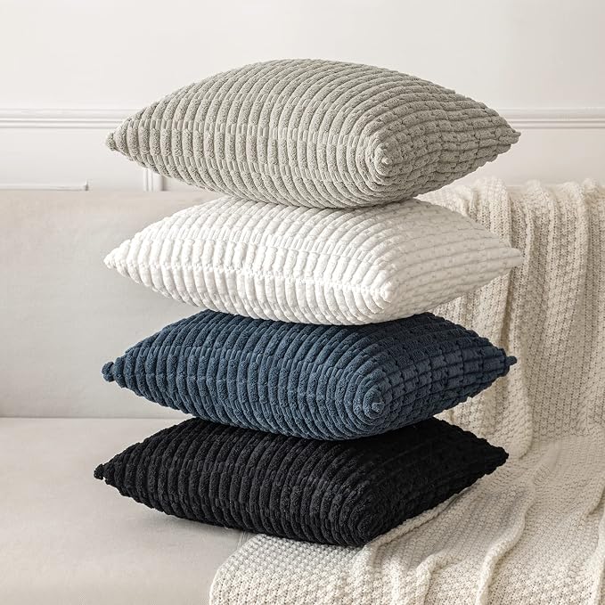 MIULEE Pack of 2 Corduroy Decorative Lumbar Throw Pillow Covers 20x12 Inch Soft - Image 7