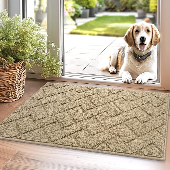 hicorfe Front Door Mat Outside Entrance, Stain and Fade Resistant, Non Slip by Hicorfe