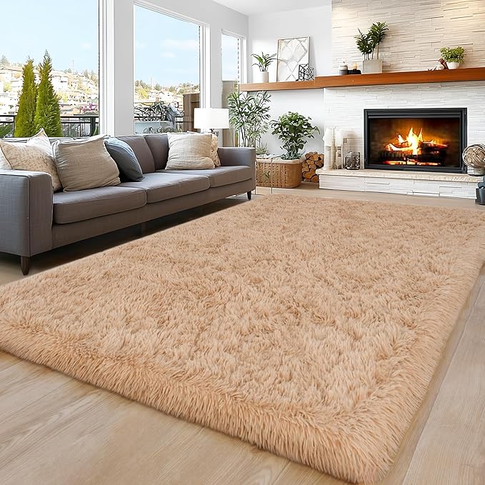 Area Rugs 9x12 Living Room, Ultra Soft Shaggy Fluffy Rug by Unknown
