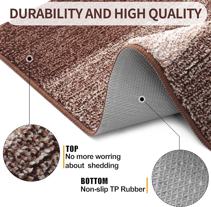 Kitinjoy Indoor Outdoor Door Mat, 36x24 Non-Slip Absorbent Dirt Trapper - Image 3