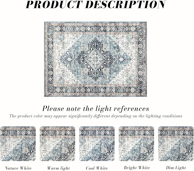Runner Rug 2×6, Vintage Boho Rug, Ultra-Soft Low Pile, Non Slip, Stain - Image 2