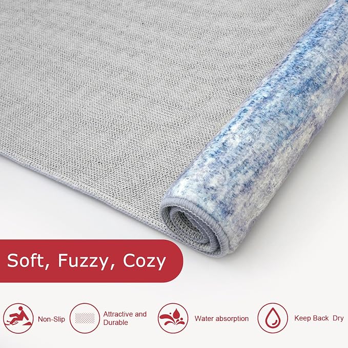 KOZYFLY 3x5 Rug Modern Ombre Living Room Area Rug, Washable Rugs - Image 6