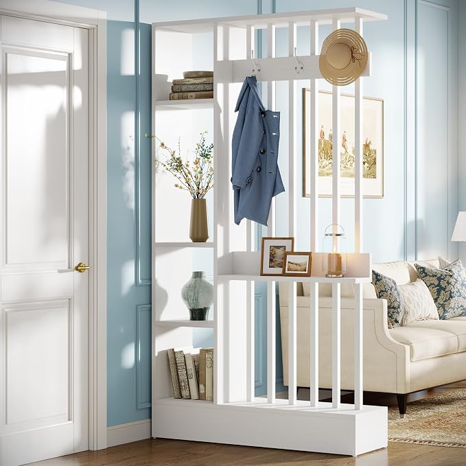 Tribesigns Wall Room Divider, Wood Freestanding Room Divider Bookcase by Tribesigns