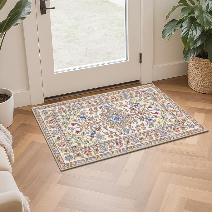 HEBE Boho Kitchen Rugs Sets of 3 Non Slip Washable Farmhouse Kitchen Rugs and - Image 9