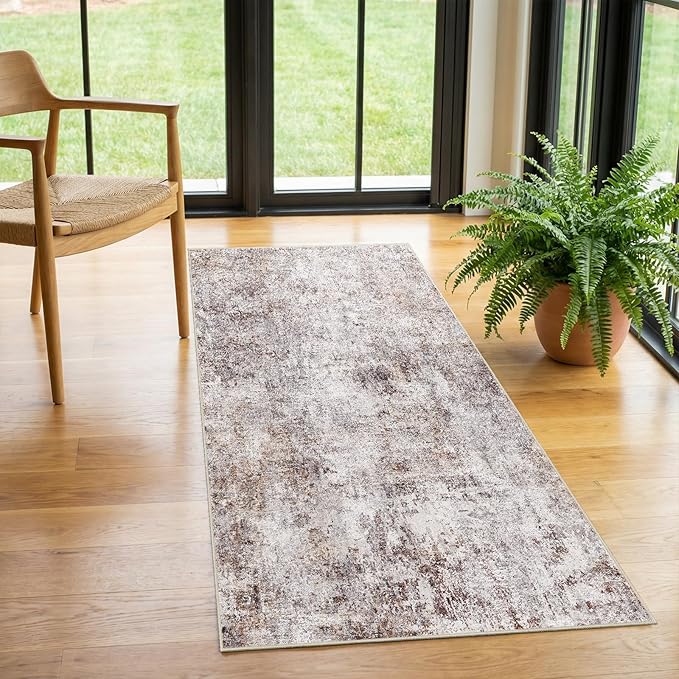 2x4 Area Rug for Entryway: Low Pile Washable Rug by Puino