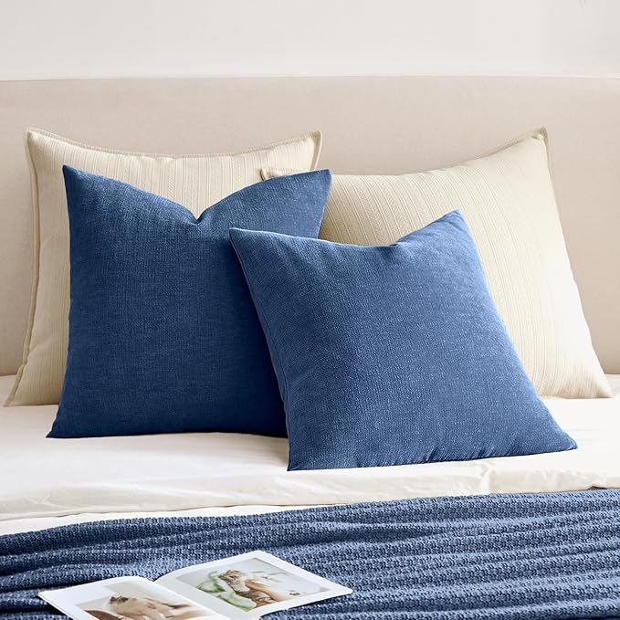 MIULEE Navy Blue Couch Pillow Covers 20x20 Inch - Image 4