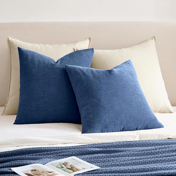 MIULEE Navy Blue Couch Pillow Covers 18x18 Inch - Image 4