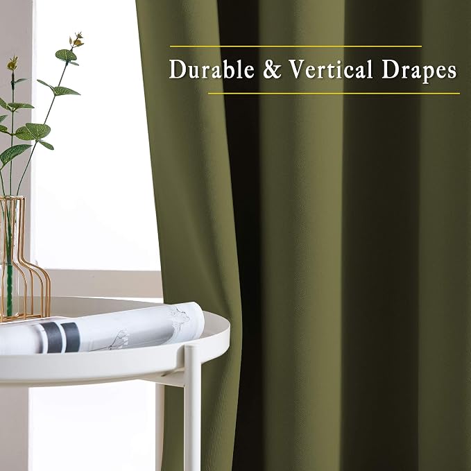NICETOWN Room Darkening Curtains 63 inches Long - Image 5