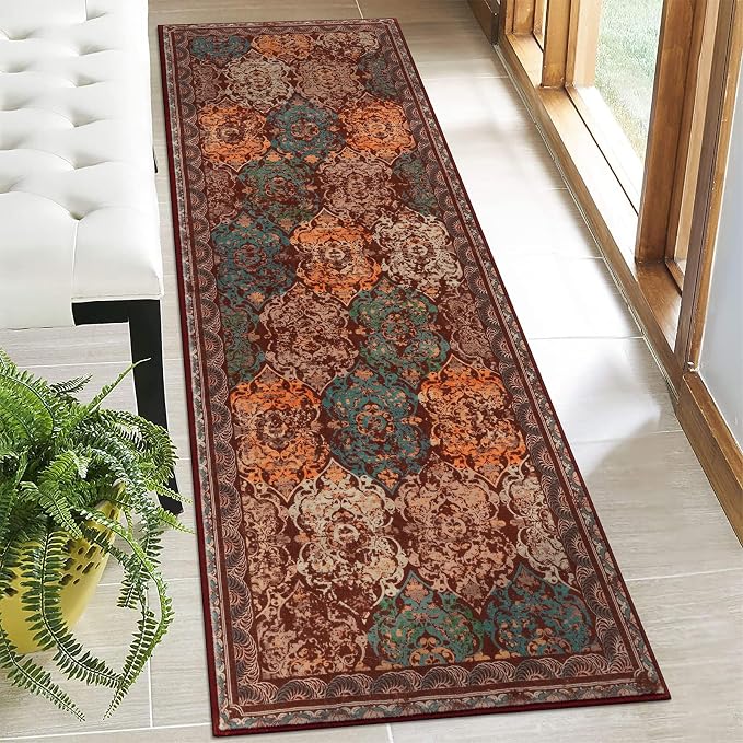 Vaukki Hallway Runner Rug, Vintage Shaggy Soft Laundry Rug Runner, Non Slip by Vaukki