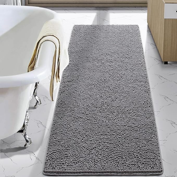 LOCHAS Luxury Bathroom Rug Shaggy Bath Mat 24 x 48 Inch, Washable Non Slip Bath by LOCHAS