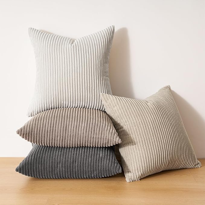 Topfinel 4 Packs Natural Decorative Throw Pillows Covers 22x22 Inch - Image 3