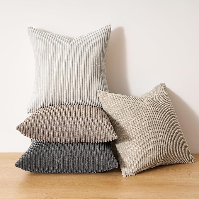 Topfinel 4 Packs Natural Decorative Throw Pillows Covers 18x18 Inch - Image 7