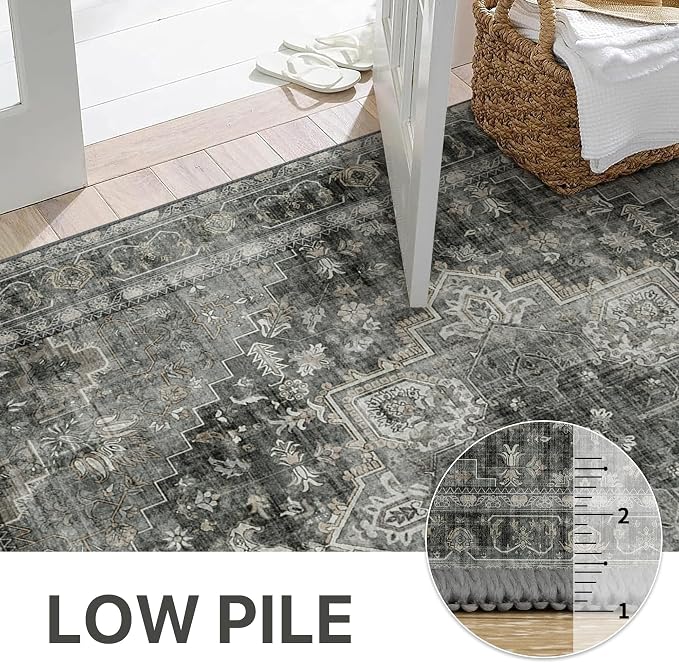 GENIMO 2x7 Runner Rugs for Hallway, Machine Washable Non Slip Vintage Rugs - Image 5