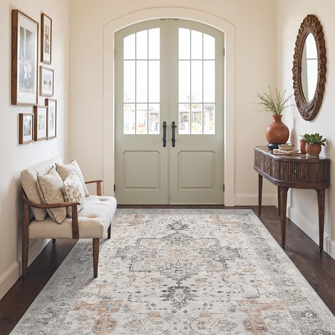 GENIMO 3x4 Area Rugs for Living Room, Machine Washable Rug, Non Slip Indoor by GENIMO