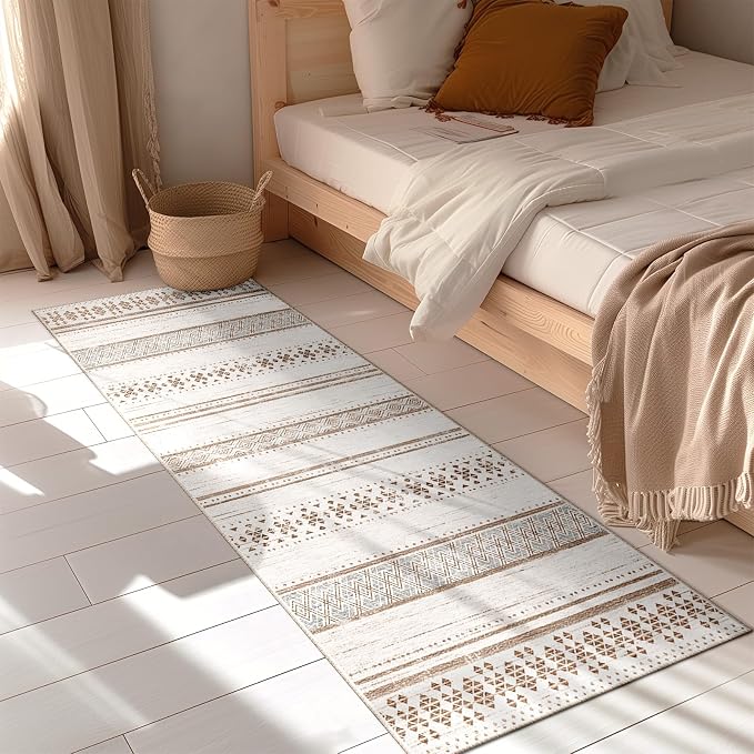 BESTSWEETIE 2x6 Area Rugs for Living Room Washable Moroccan Farmhouse Neutral - Image 8