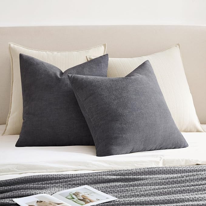 MIULEE Grey Couch Pillow Covers 20x20 Inch - Image 4