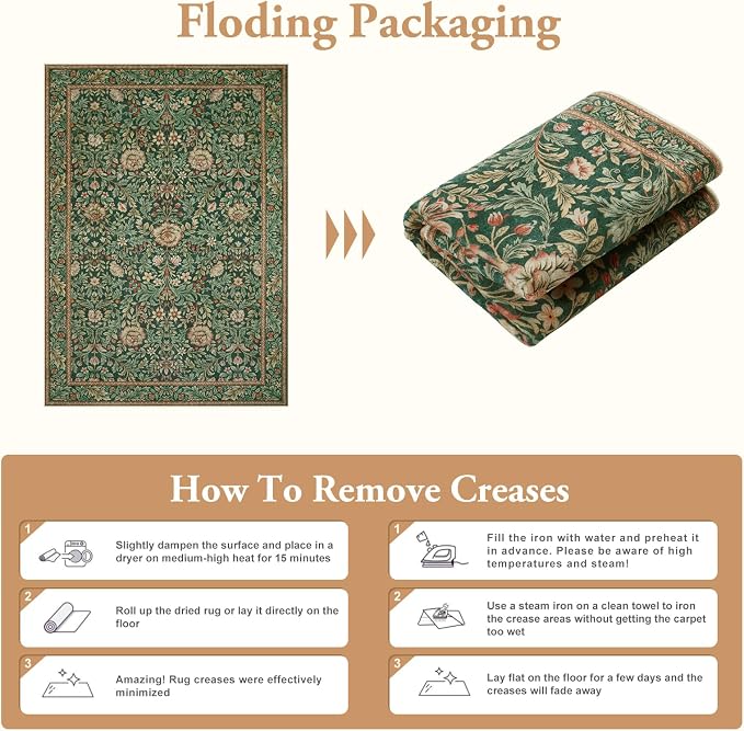 LIVEBOX Green Kitchen Runner Rug 2x6, Washable Runners - Image 8