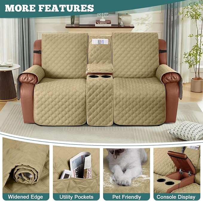 Ruaozz Waterproof Loveseat Recliner Cover - Image 5