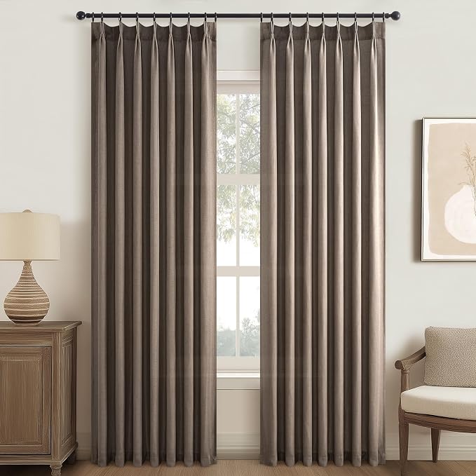 Pinch Pleated 94 Inch Curtains 2 Panels - Image 9