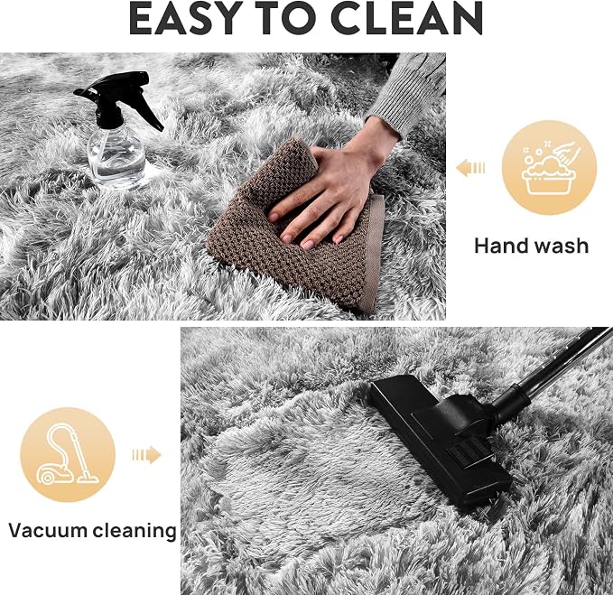 Ultra Soft Fluffy Rugs for Bedroom, Anti-Skid Indoor Carpet Nursery Rugs for - Image 7
