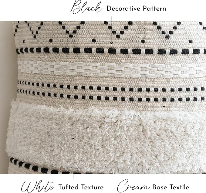 BlissBlush 12x20 Lumbar Pillow Cover, Cream Neutral Rectangular Decorative - Image 4