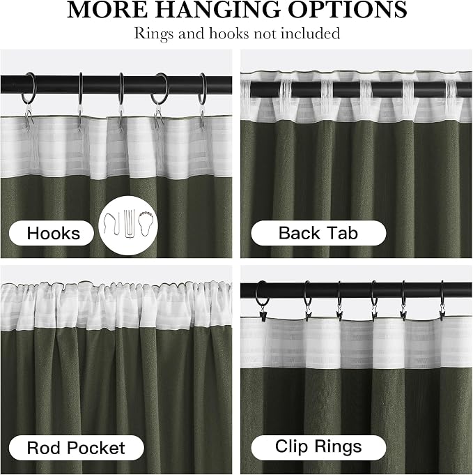 NICETOWN Sage Green Velvet Blackout Curtains 84 inch Long - Image 5