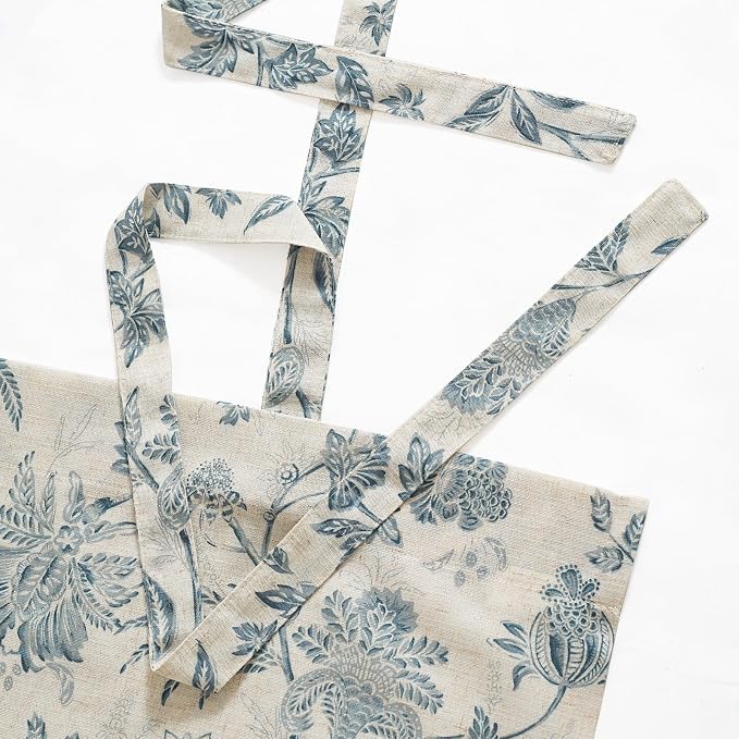 jinchan Linen Floral Tie up Shade Valance Curtains - Image 8