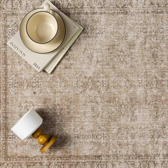 PureCozy 2x8 Light Brown Area Rug Runners - Image 7