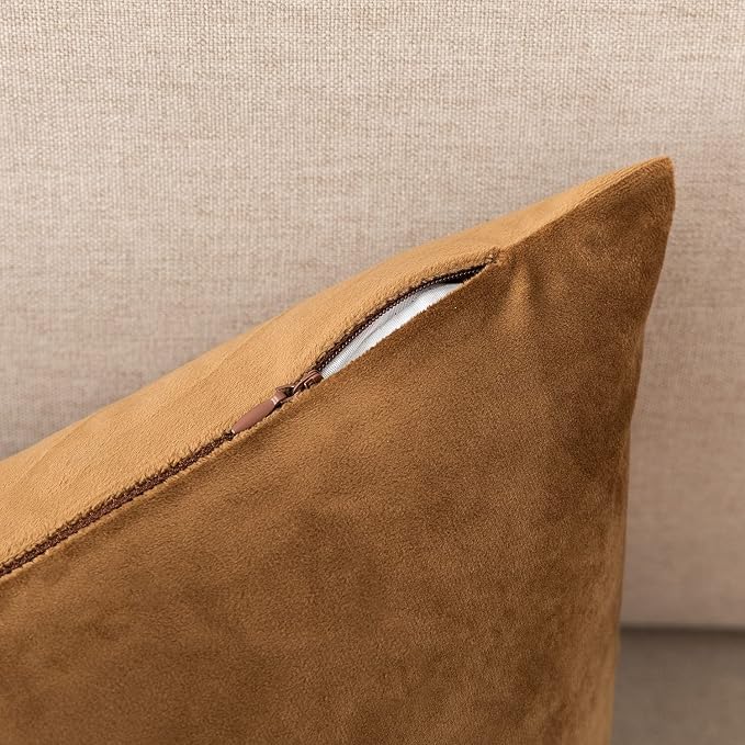 NiNi ALL Decorative Throw Pillow Covers Pack of 2, Velvet Cushion Case - Image 5