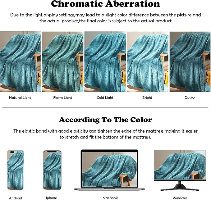NEWCOSPLAY Super Soft Throw Blanket Dark Blue Premium Silky Flannel Fleece - Image 6