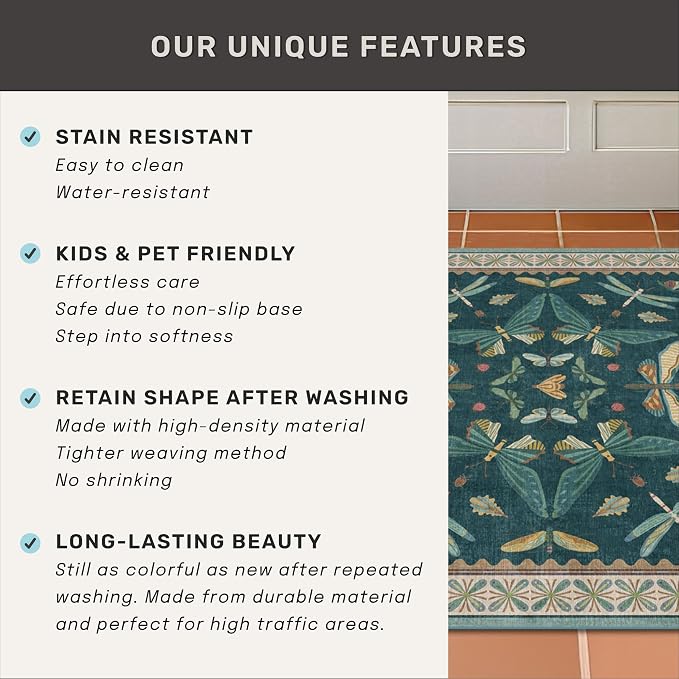 Hazo Haus Teal Green Living Room Rugs - Image 7