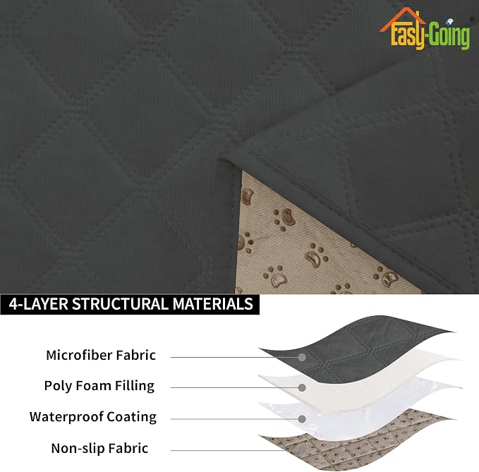 Easy-Going Waterproof Loveseat Cushion Covers, Non-Slip Leakproof Sofa Seat - Image 4