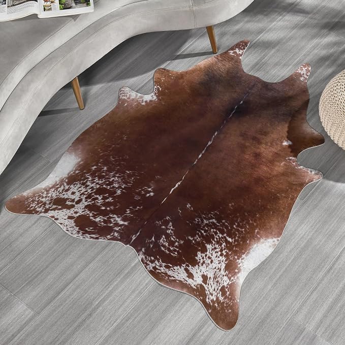 Easycozy Faux Cowhide Cow Print Rug: 3 x 4 Western Decor Faux Cowhide, - Image 7