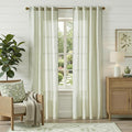 jinchan Linen Curtains for Living Room Sage Green on Beige Striped Curtains for by JINCHAN