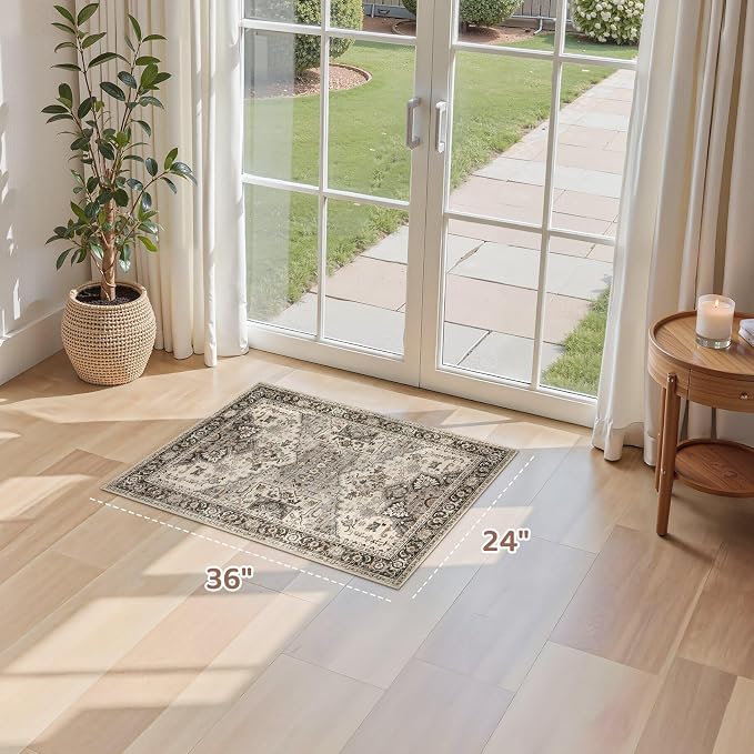 2x3 Washable Entryway Rug: Non-Slip Soft Small Indoor Area Rug - Image 7