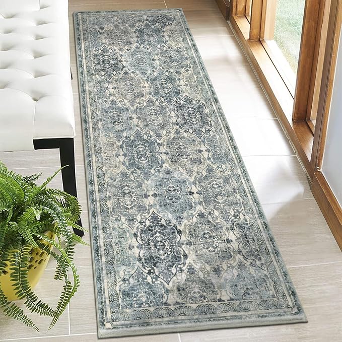 Vaukki Hallway Runner Rug, Vintage Shaggy Soft Laundry Rug Runner, Non Slip by Vaukki