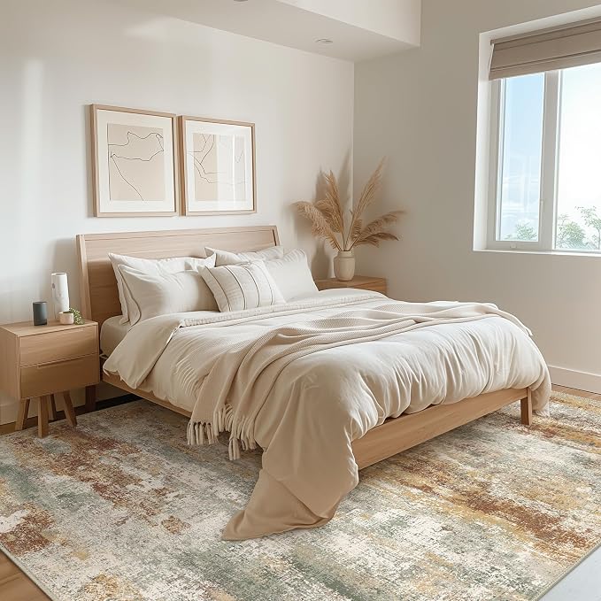 Area Rugs 5x7 for Living Room Bedroom, Modern Abstract Machine Washable Rug - Image 5