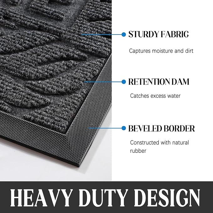 Yimobra Welcome Mat Outdoor 29.5x17, Waterproof Non-Slip Outdoor Mats - Image 2
