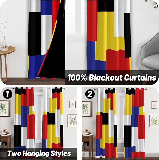 Tyrot Colorful 100% Blackout Curtains - Image 2