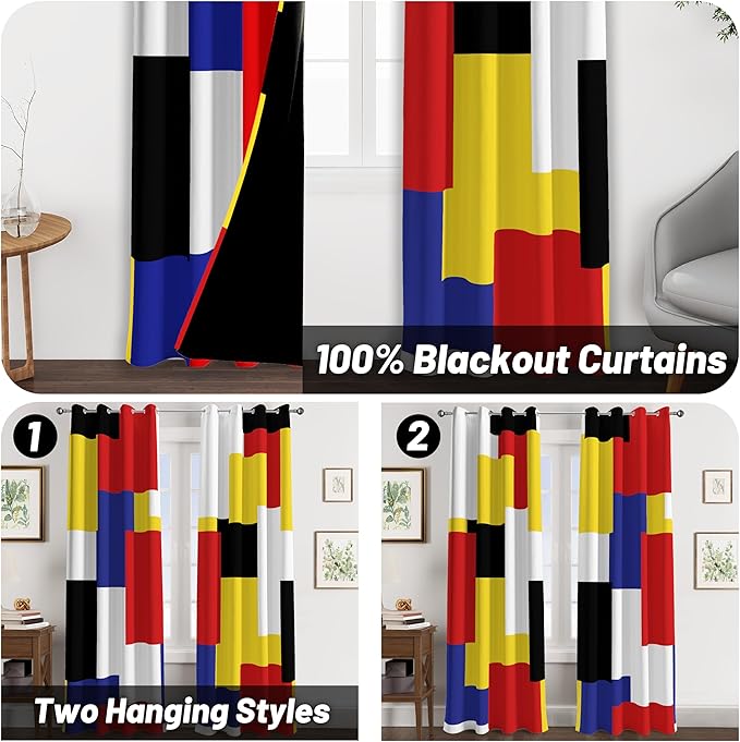 Tyrot Colorful 100% Blackout Curtains - Image 2