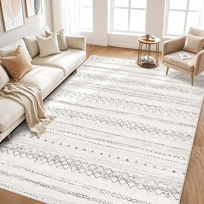 cotiled 10x14 Area Rug Living Room: Washable Boho Rugs - Image 6