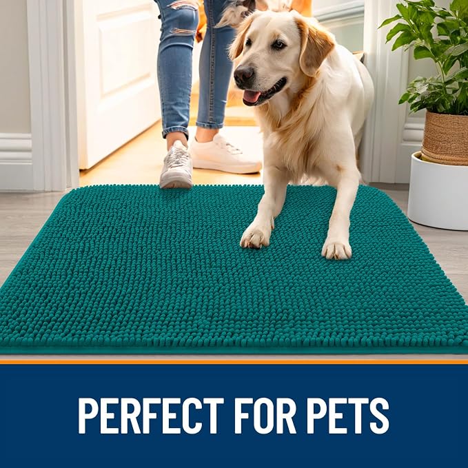 OLANLY Dog Door Mat for Muddy Paws 59x20, Absorbs Moisture and Dirt, Absorbent - Image 6