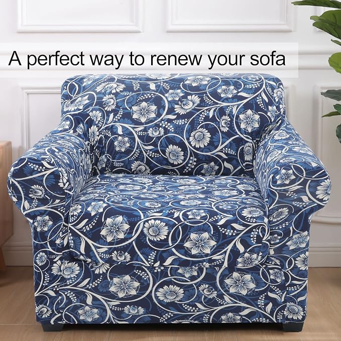 hyha Couch Covers, Chair/Sofa Covers, Floral Pattern, 2 Pieces, Armchair - Image 8