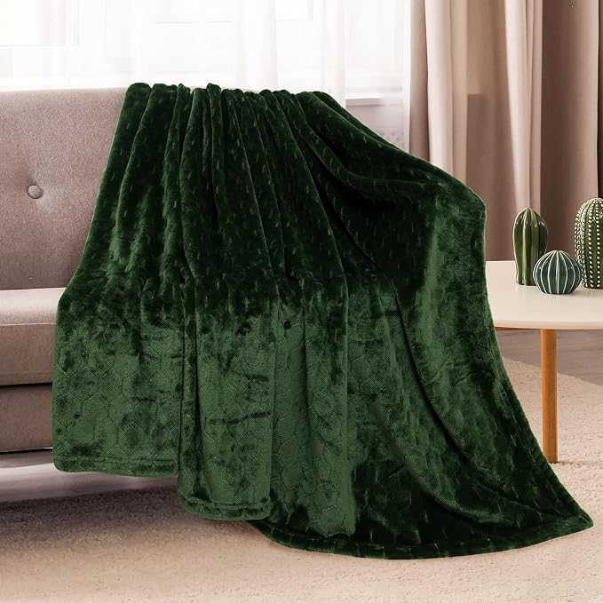 TOONOW Fleece Blanket Textured Fuzzy Plush Throw Blanket Twin Size 60" x 80" - Image 3