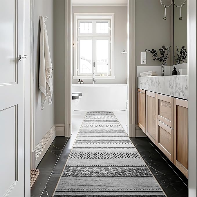 BESTSWEETIE 2x10 Area Rugs for Living Room Washable Moroccan Farmhouse Neutral - Image 8