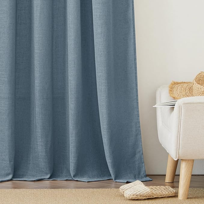 RYB HOME Long Linen Curtains 96 inches Long - Image 4