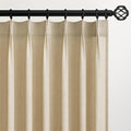 Topfinel Natural Linen Pinch Pleated Curtains 63 Inch Length 2 Panels by Topfinel